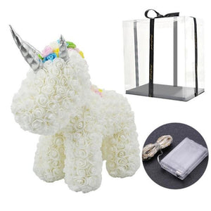 Giant Standing Unicorn Rose Bear - 5 Colors