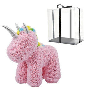 Giant Standing Unicorn Rose Bear - 5 Colors