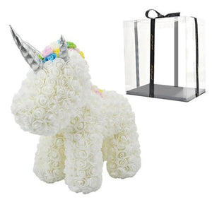 Giant Standing Unicorn Rose Bear - 5 Colors