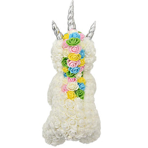 Giant Standing Unicorn Rose Bear - 5 Colors