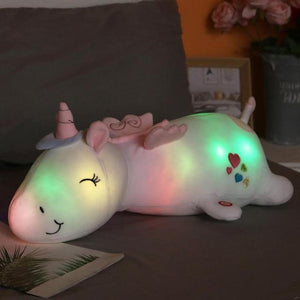 Plushie Light-Up Unicorn Stuffed Pillow - The Perfect Nighttime Companion Available in 3 Colors