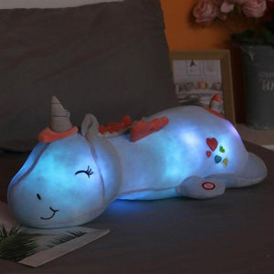 Plushie Light-Up Unicorn Stuffed Pillow - The Perfect Nighttime Companion Available in 3 Colors