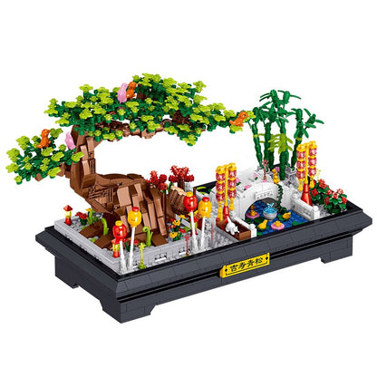 Bamboo Oasis Bonsai Tree Lake Nano Building Set