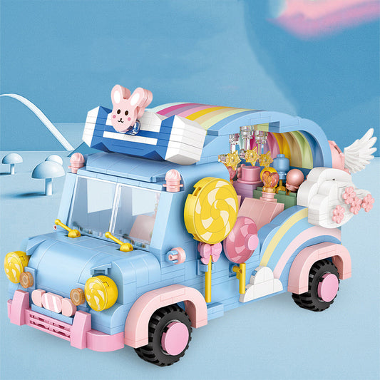 Get creative with our Rainbow Bunny Car Nano Building Set