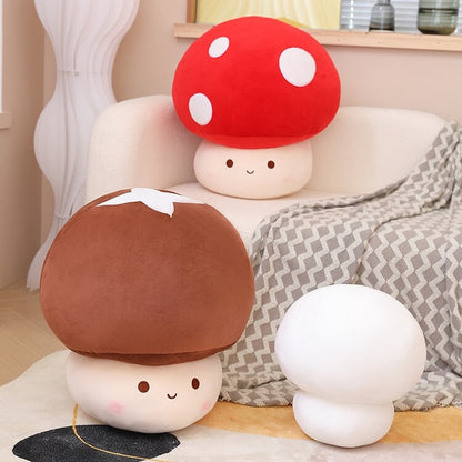 Plushie Mushroom Family Kawaii Red Brown White | NEW