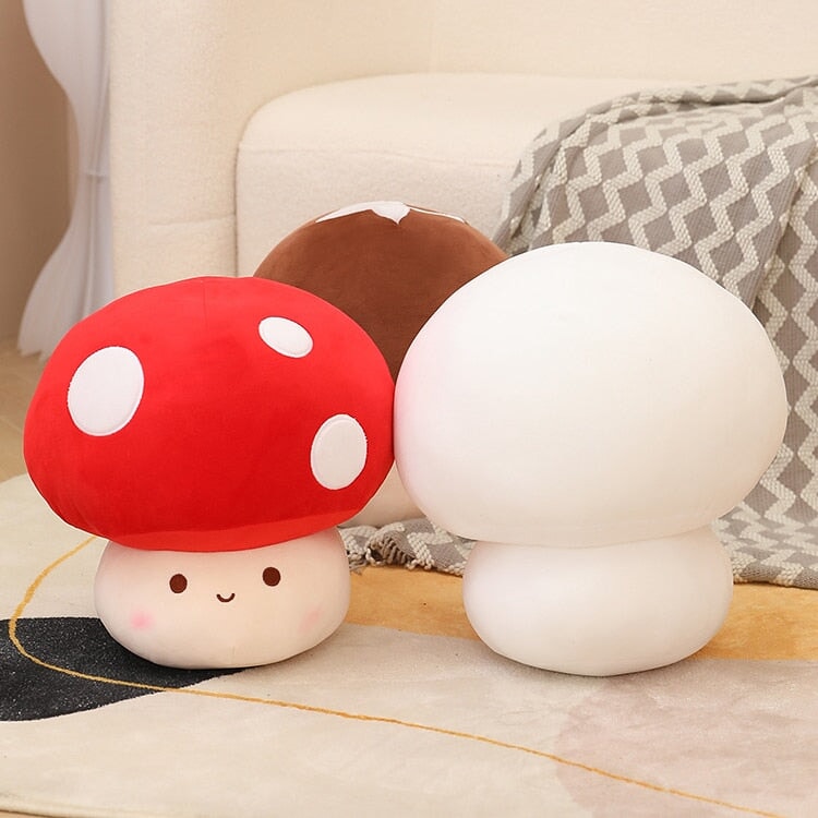 Plushie Mushroom Family Kawaii Red Brown White | NEW