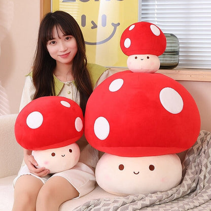 Plushie Mushroom Family Kawaii Red Brown White | NEW