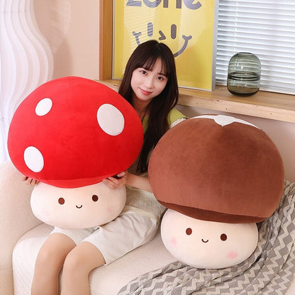 Plushie Mushroom Family Kawaii Red Brown White | NEW