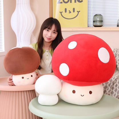 Plushie Mushroom Family Kawaii Red Brown White | NEW