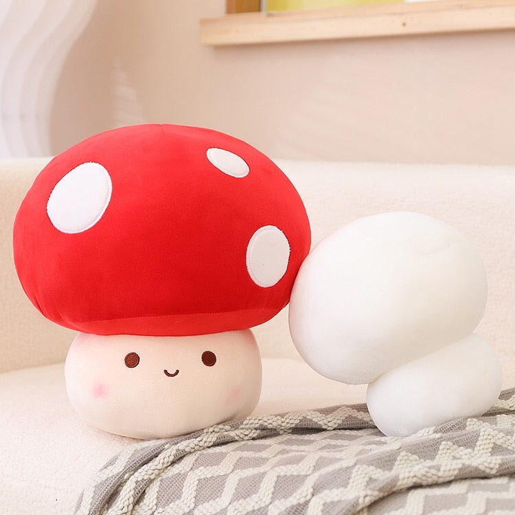 Plushie Mushroom Family Kawaii Red Brown White | NEW