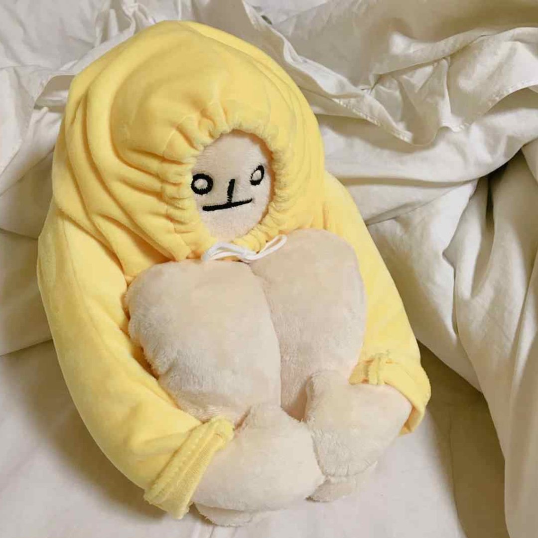 Cute Moody Banana Plushie