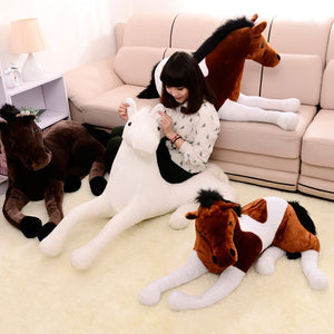 Realistic 3D Horse Stuffed Animal Pillow Plushie - Available in 4 Colors